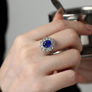 Sapphire Rings-Mesmerizing 3-Piece Sapphire & Diamond Jewelry Set_6
