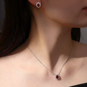 I Used a Jewelry Cleaner for 30 Days and Here's What Happened 1 Radiant Necklace and Earrings with 2 Carat Red Diamonds _1