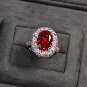 iamond Pendant-Ruby Pigeon Egg Ring surrounded by small diamonds and rubies_1
