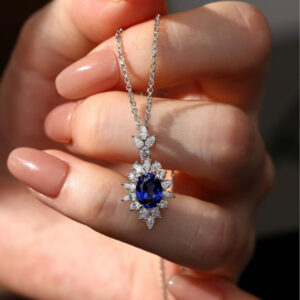 What If You Discovered the Hidden Secrets of Gemstones? 1 Sapphire Necklace - Sterling Silver with 14K White Gold Plated and Lab-Grown Gemstones_7