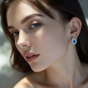 Seductive Snakes Earrings with Emerald Sapphire_3