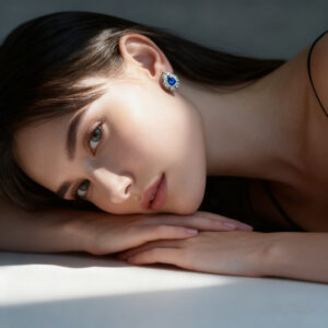 Seductive Snakes Earrings with Emerald Sapphire_7